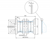 S052.7288 VESA-Verlängerungßet für einen Display Lift